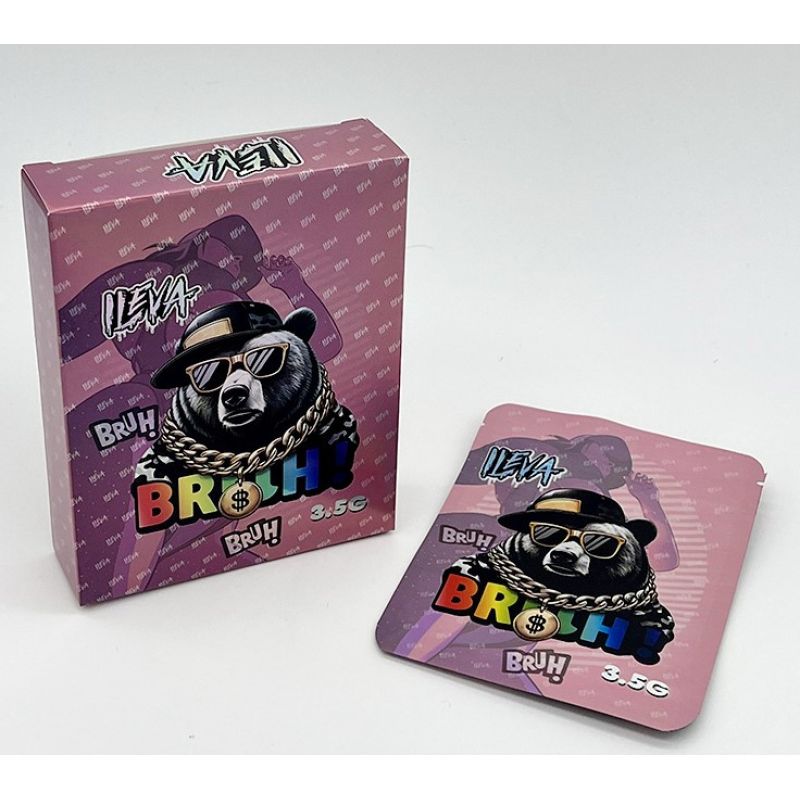BRUH! 3.5g Holographic Mylar Bags & Boxes